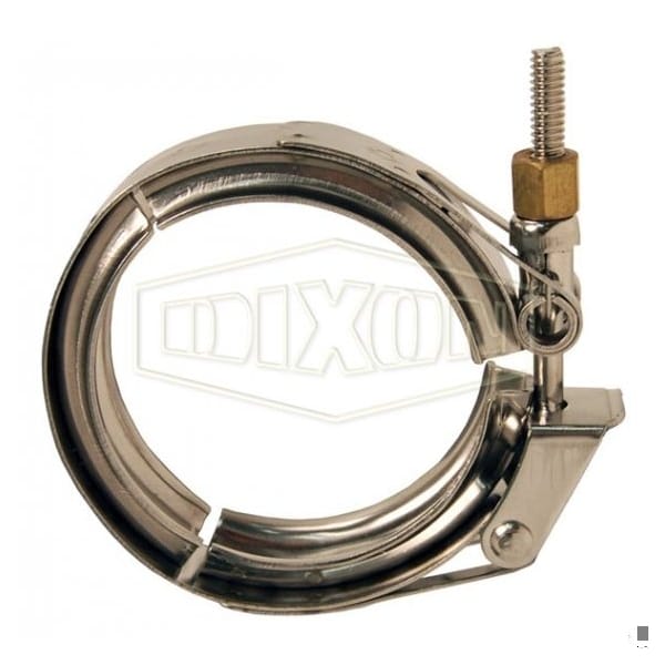 T-Bolt Sanitary Clamp, 10 in Tube, 304 SS, Domestic